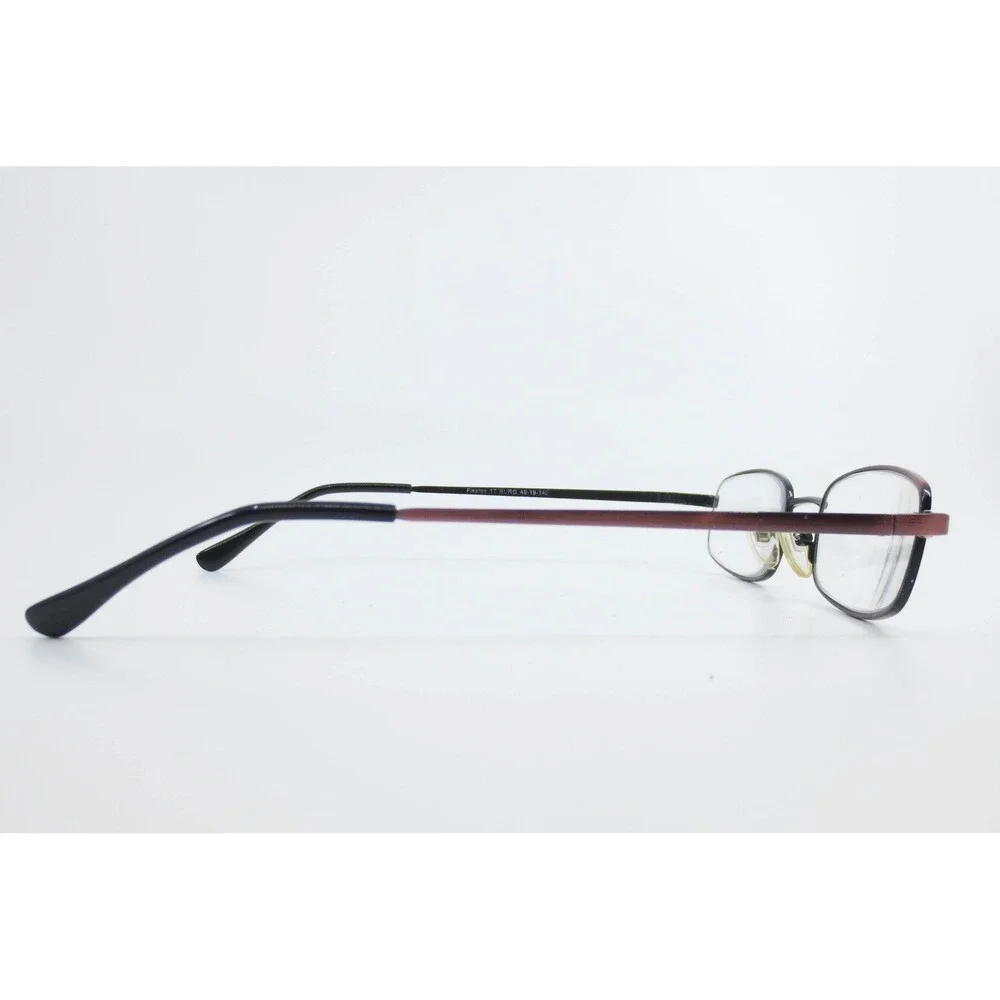 Fission 17 BURG Eyeglasses Burgundy Black Rectangular Frame 49-19-140 Eyewear